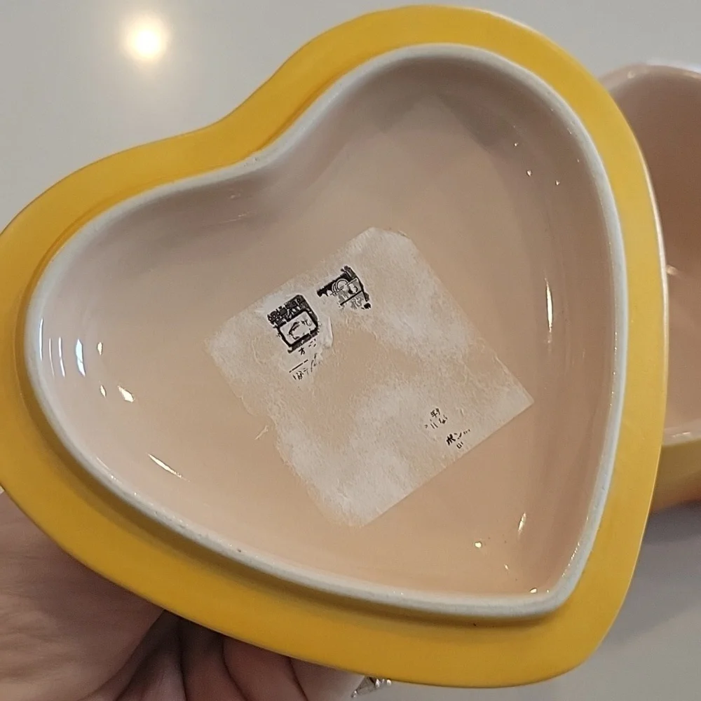 Le Creuset Sunburst Orange Gold Matte Heart